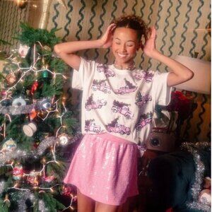 NWT Queen of Sparkles Vintage Christmas Truck Tee